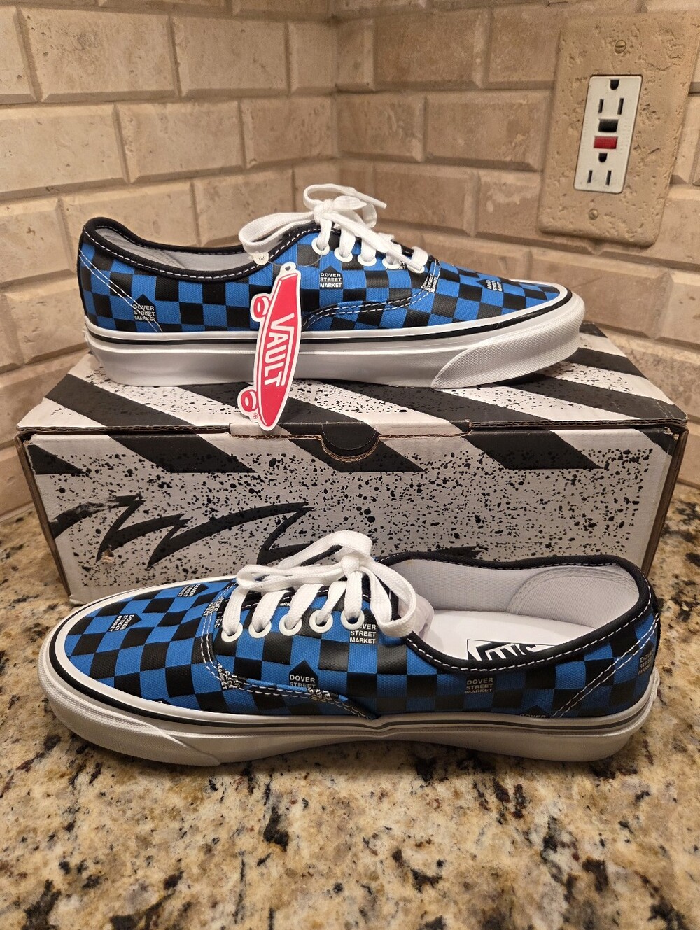 Vans Vault x Dover Street Market OG Authentic LX DSM Blue Checkerboard DS Men 9